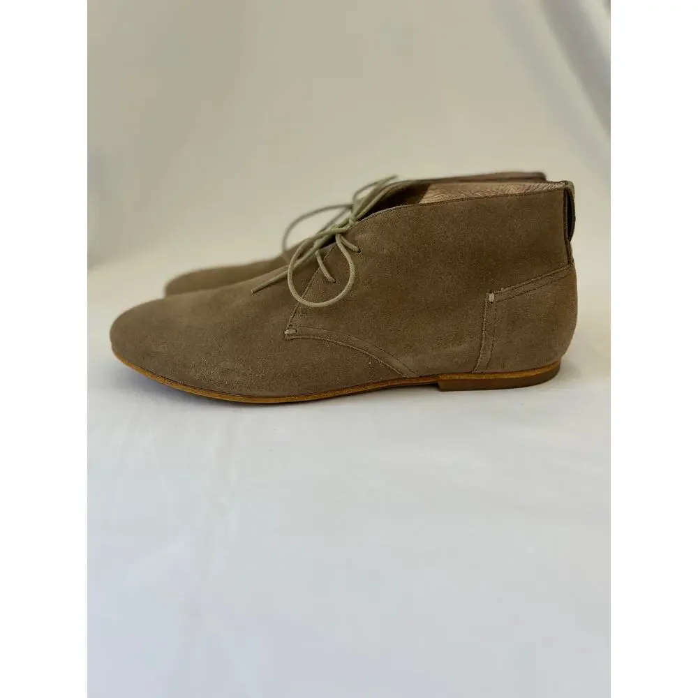 Pierre Cardin Paris Suede Mens Tan Classic Minimalist Preppy Ankle Boots Size 11